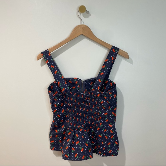 Iris | Cherry Ruched Ruffled Top - Picture 5 of 8